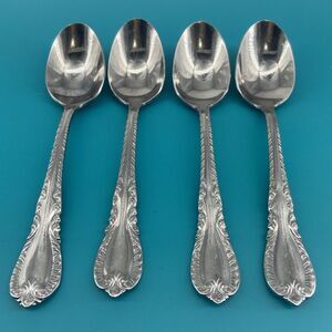 4 Reed & Barton Select LOUIS PHILLIPE Stainless Tea Spoons 6 3/8" Indonesia